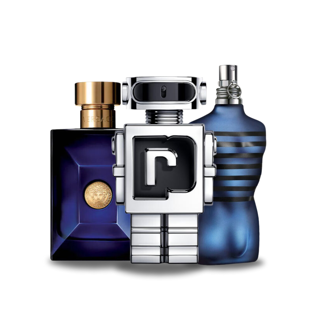 3 Parfum Combinatie - Dylan Blue van Versace, Phantom van Paco Raban, Ultra Male van Jean Paul Gaultier