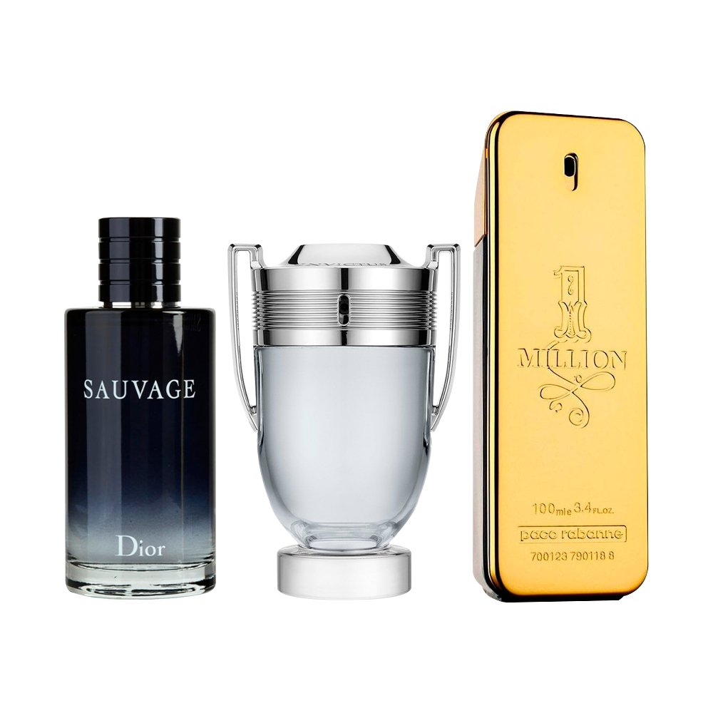 Combo van 3 Herenparfums - Silver Scent, Azzaro en 212 Black [100 ml elk]